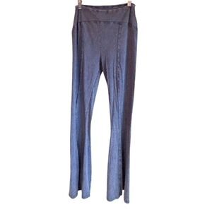 Spiritual Gangster S  Flare Yoga Pants Blue Purple Wash "Out From Under"